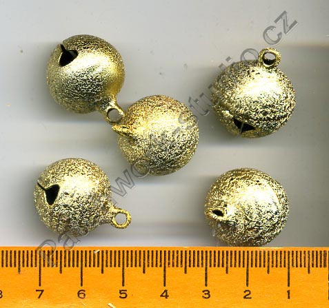 Rolnička 20 mm - zlatá, glitr