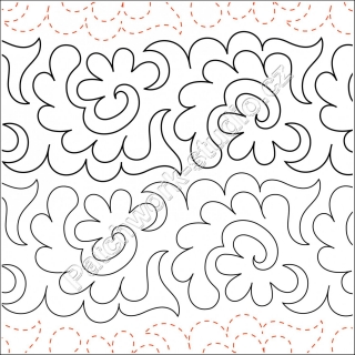 Quiltovací odtrhávací papír - vzor Flowers and Fronds